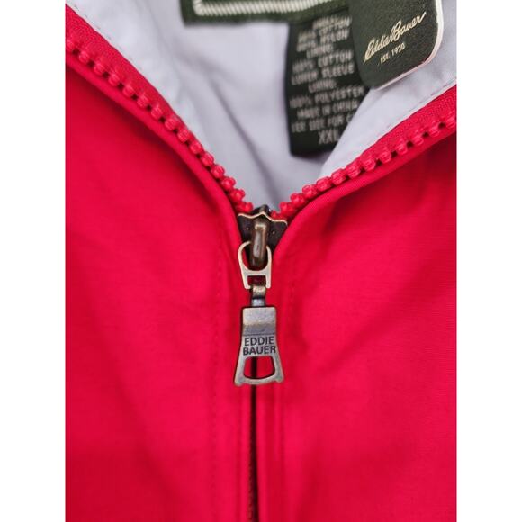 Eddie Bauer Red Water Repellent Windbreaker Jacket Men’s Size XXL - Picture 4 of 11